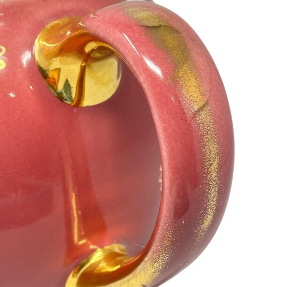 Vintage Hall 12-Cup Pink & Gold Floral Teapot 054 GL READ - Picture 6 of 13